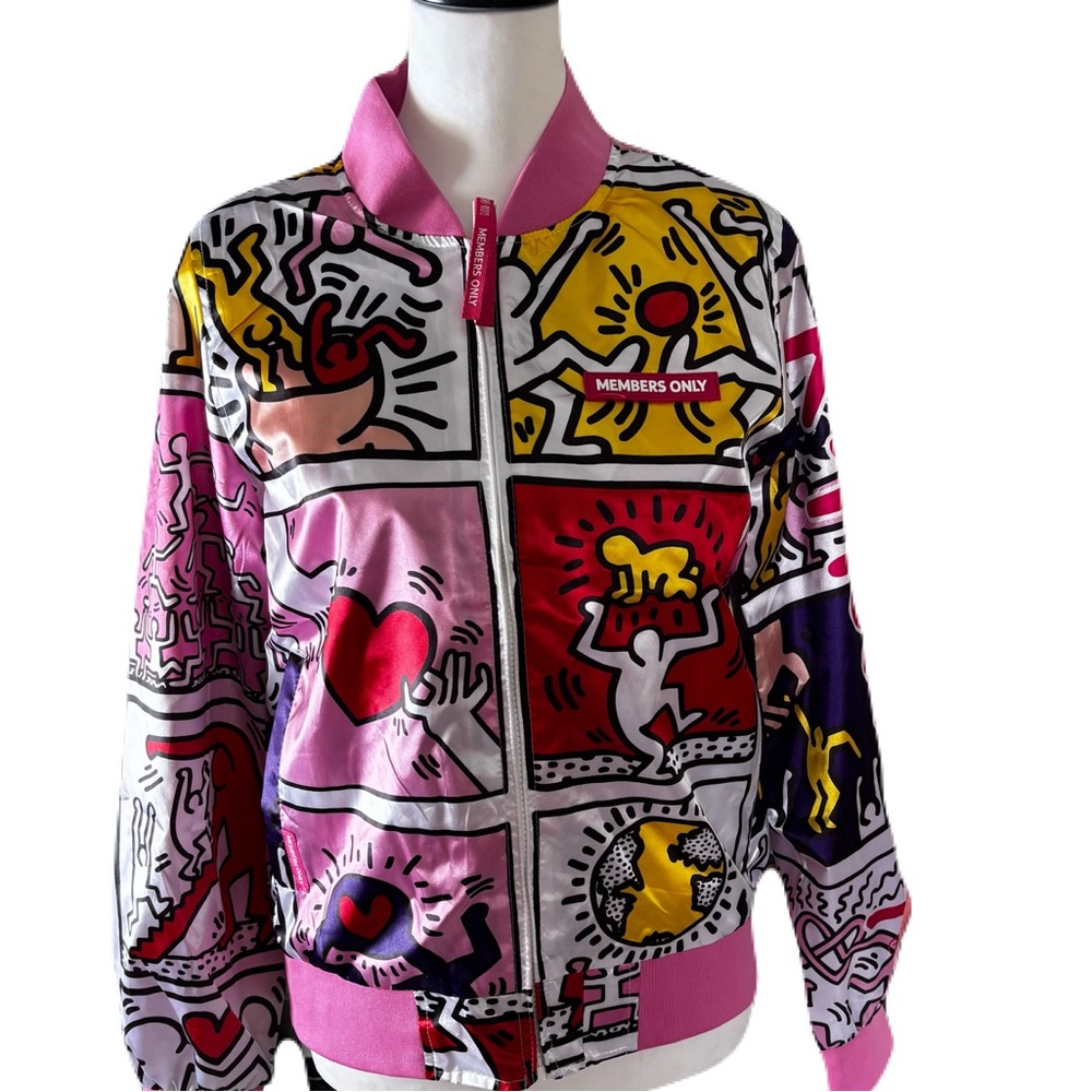 Members Only Vibrant Graphic Bomber Jacket